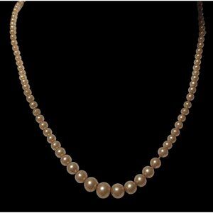 Classic Cream Pearl Strand Necklace - Elegant Women's Jewelry